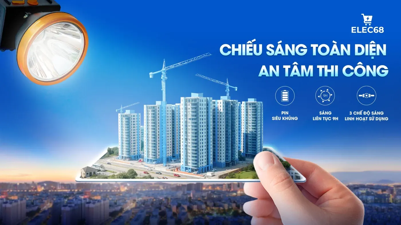 đèn pin đội đầu 68e