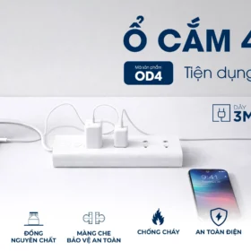 Ổ CẮM 4 TPE: Tiện dụng – bền bỉ
